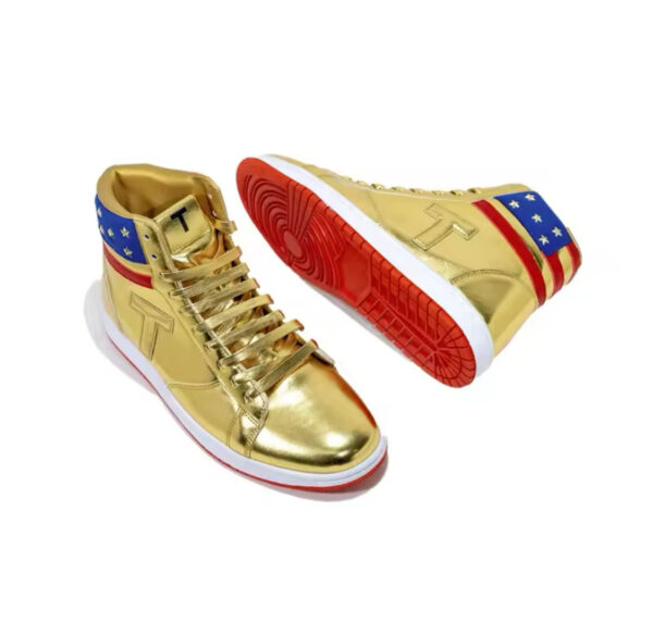 The Never Surrender Trump Golden Sneakers - Image 3