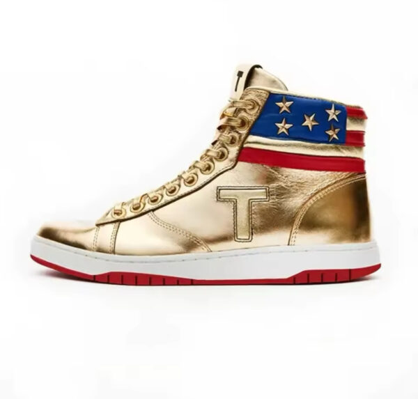 The Never Surrender Trump Golden Sneakers